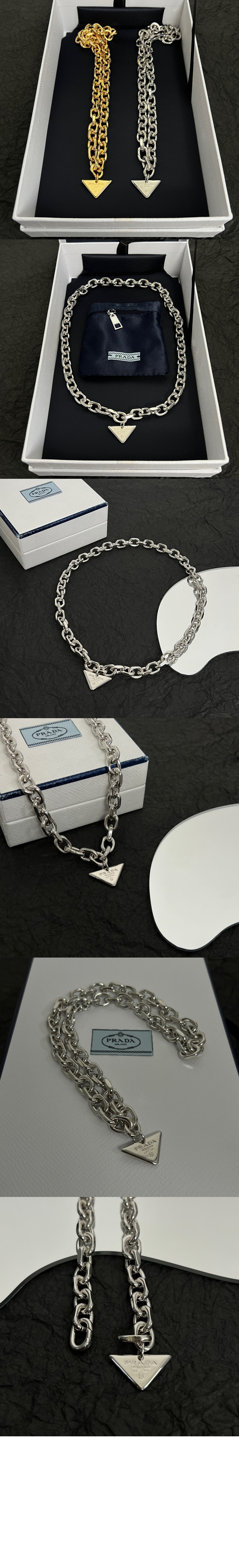 프라다 체인 보석 목걸이 2JC834