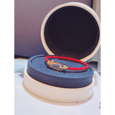 프레드 팔찌 골드 스트랩 레드