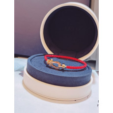 프레드 팔찌 골드 스트랩 레드