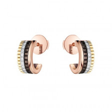 부쉐론 콰트로 미니 후프 이어링 로즈골드