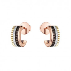 부쉐론 콰트로 미니 후프 이어링 로즈골드