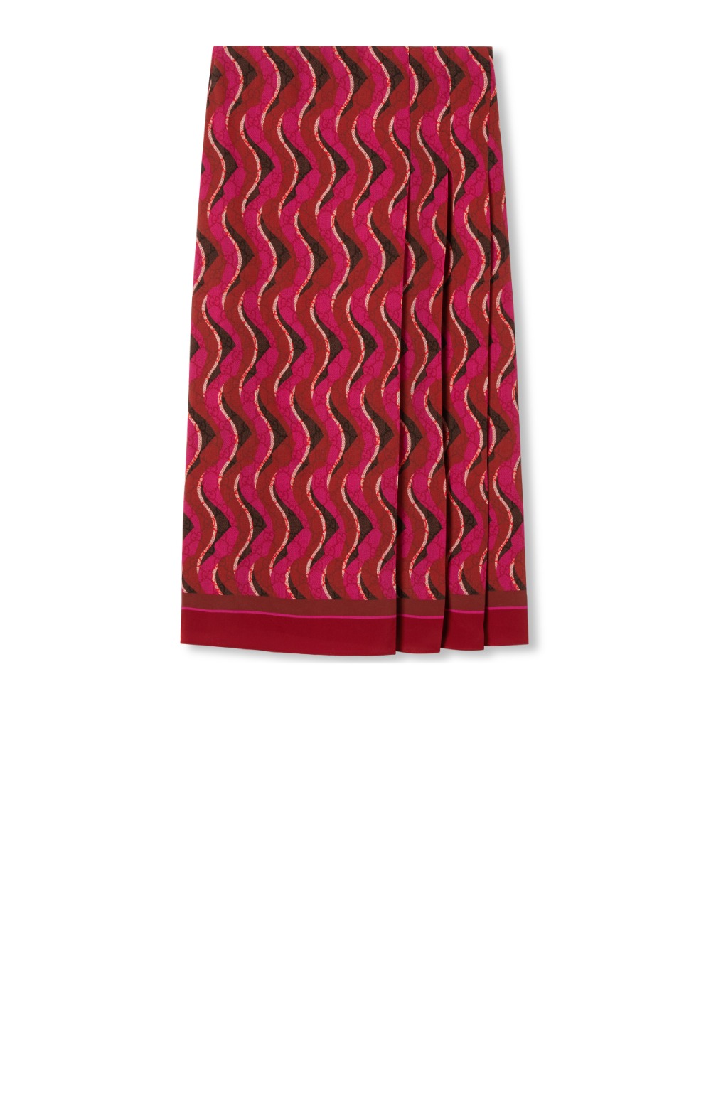 구찌 중간 길이 플로라 크레이프 스커트