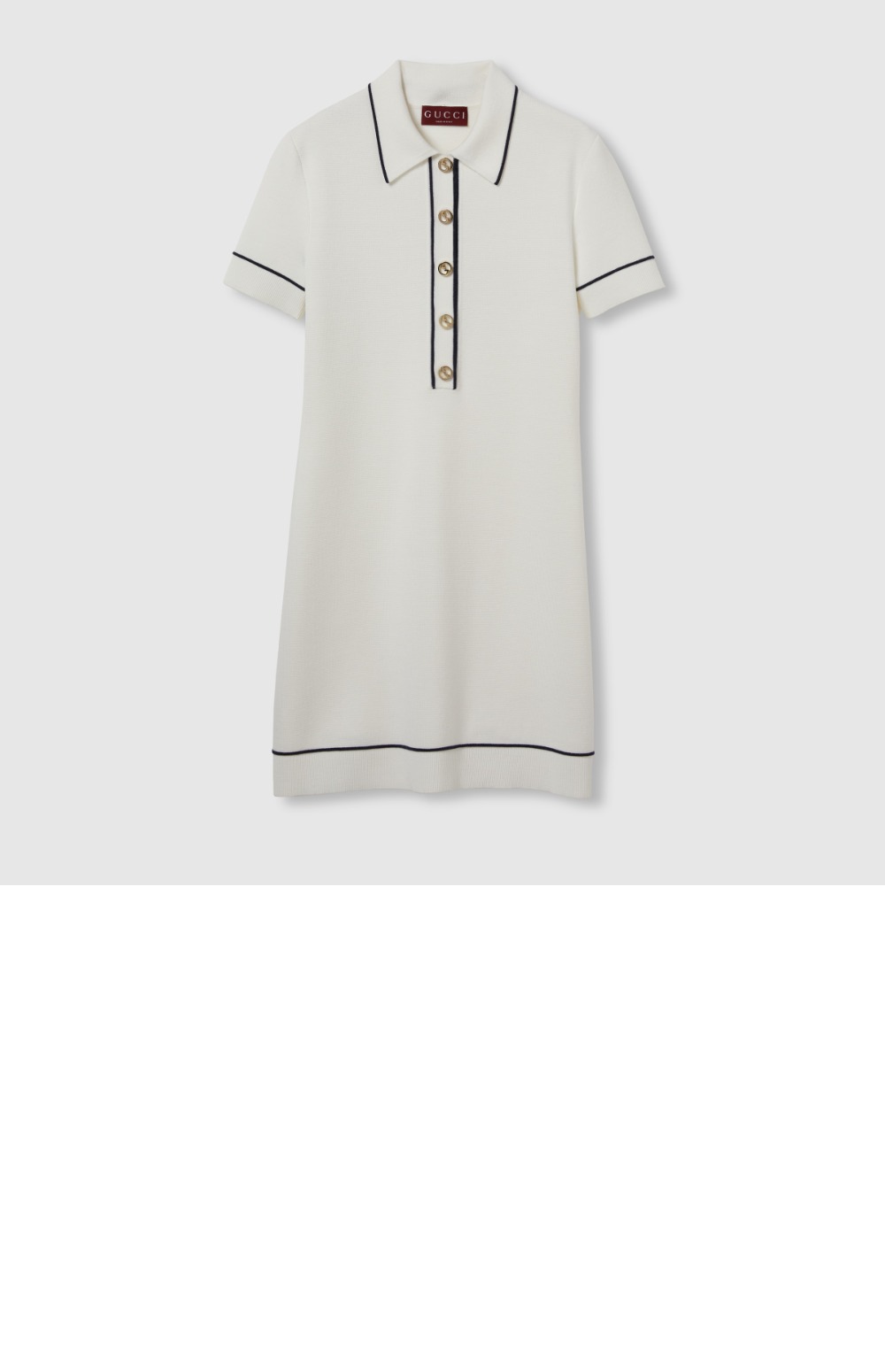 구찌 파인 울 폴로 드레스