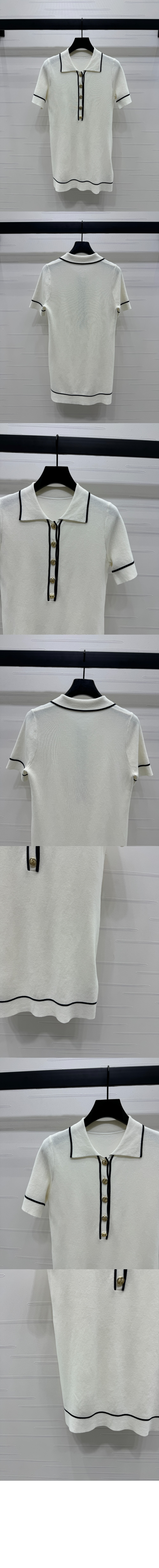 구찌 파인 울 폴로 드레스