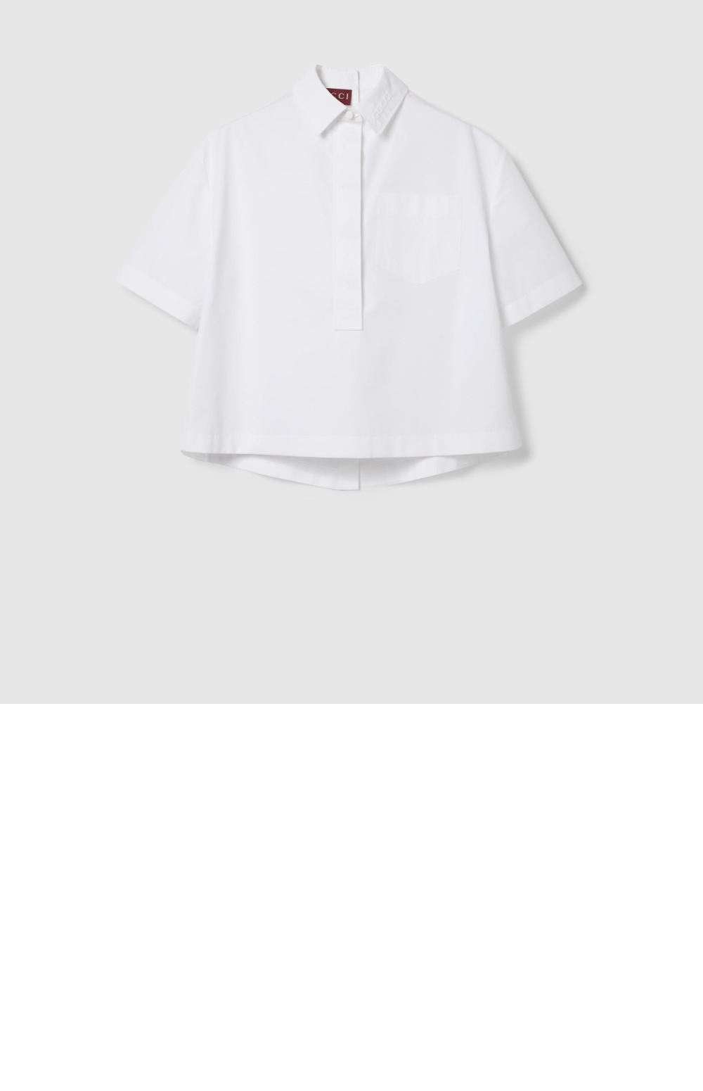 구찌 엠보싱 코튼 포플린 셔츠