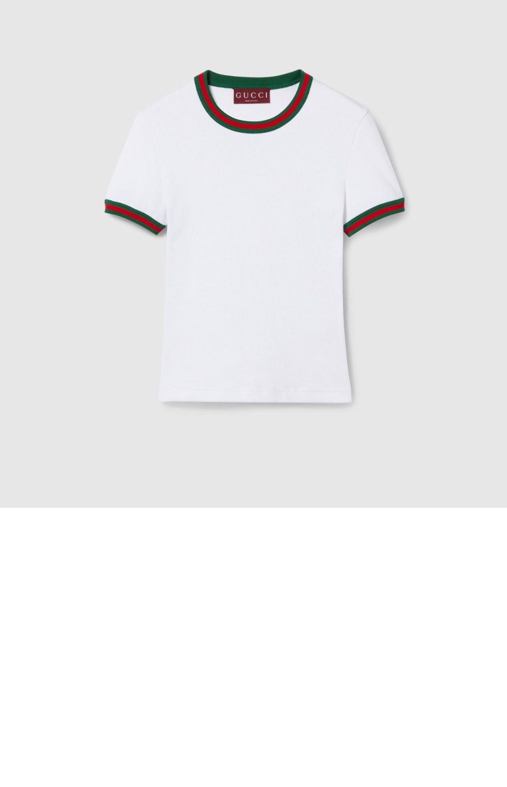 구찌 코튼 리브 티셔츠