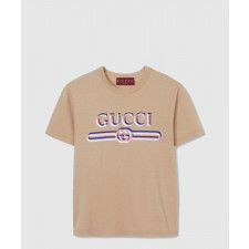 구찌 프린트 코튼 저지 티셔츠