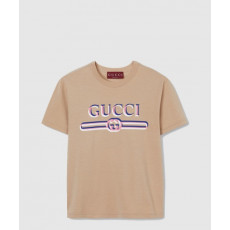 구찌 프린트 코튼 저지 티셔츠