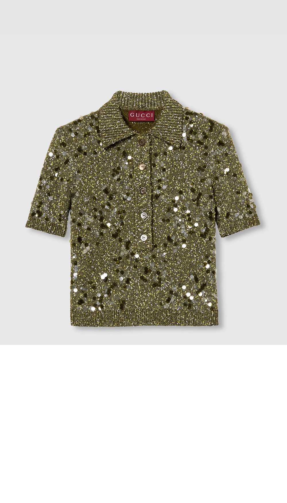 구찌 비스코스 트위드 블렌드 폴로 셔츠