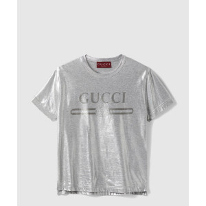 구찌 프린트 라미네이트 코튼 티셔츠