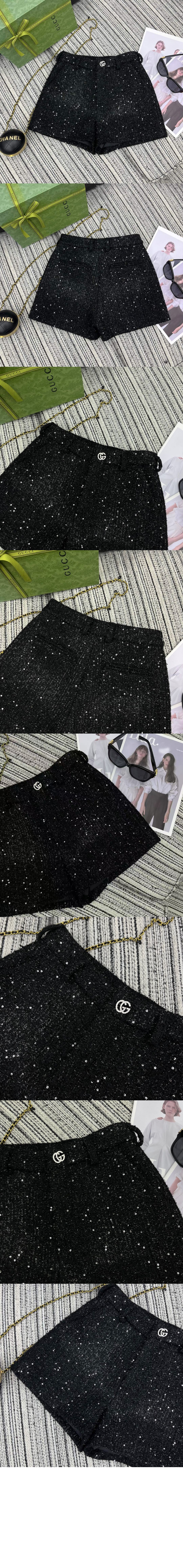 구찌 라메 시퀸 트위드 쇼츠