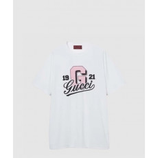 구찌 로고 프린트 반팔 티셔츠