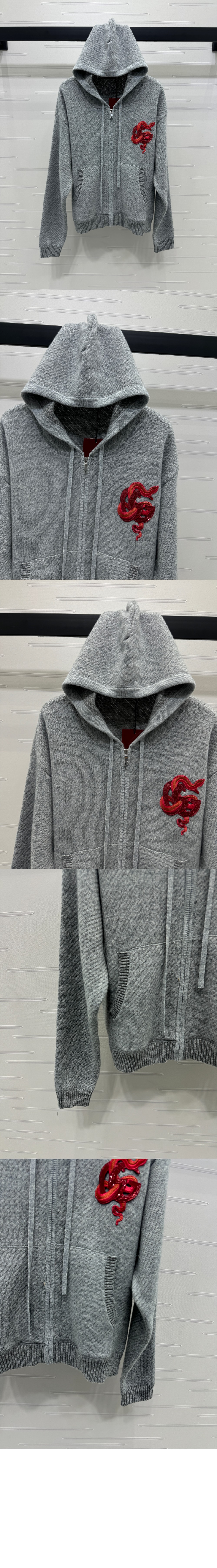 구찌 스웨트 셔츠 위드 캐시미어 트림