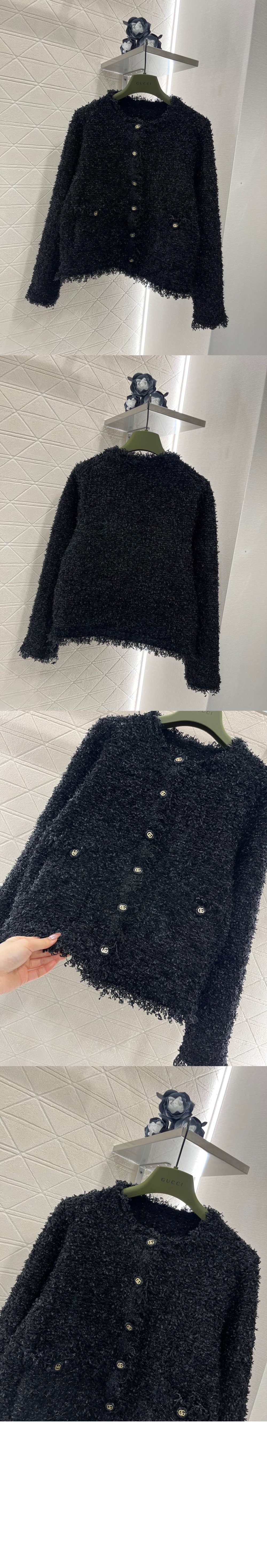 구찌 라메 우븐 가디건