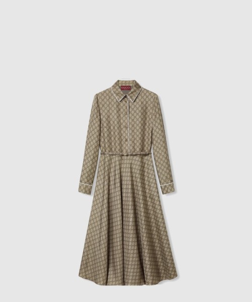 구찌 GG 실크 트윌 드레스