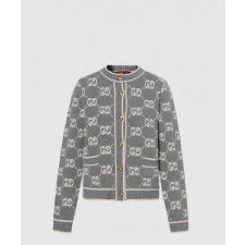 구찌 GG 울 부클레 자카드 가디건