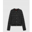 구찌 울 및 라메 체크 자카드 가디건