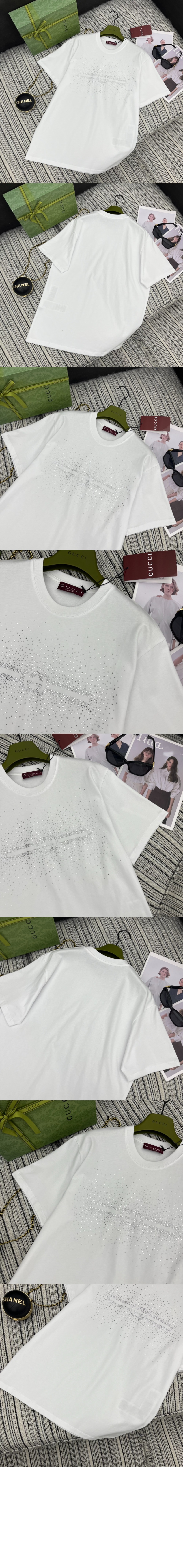 구찌 엠브로이더리 코튼 저지 티셔츠