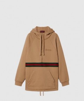 구찌 코튼 오버사이즈 후드티셔츠