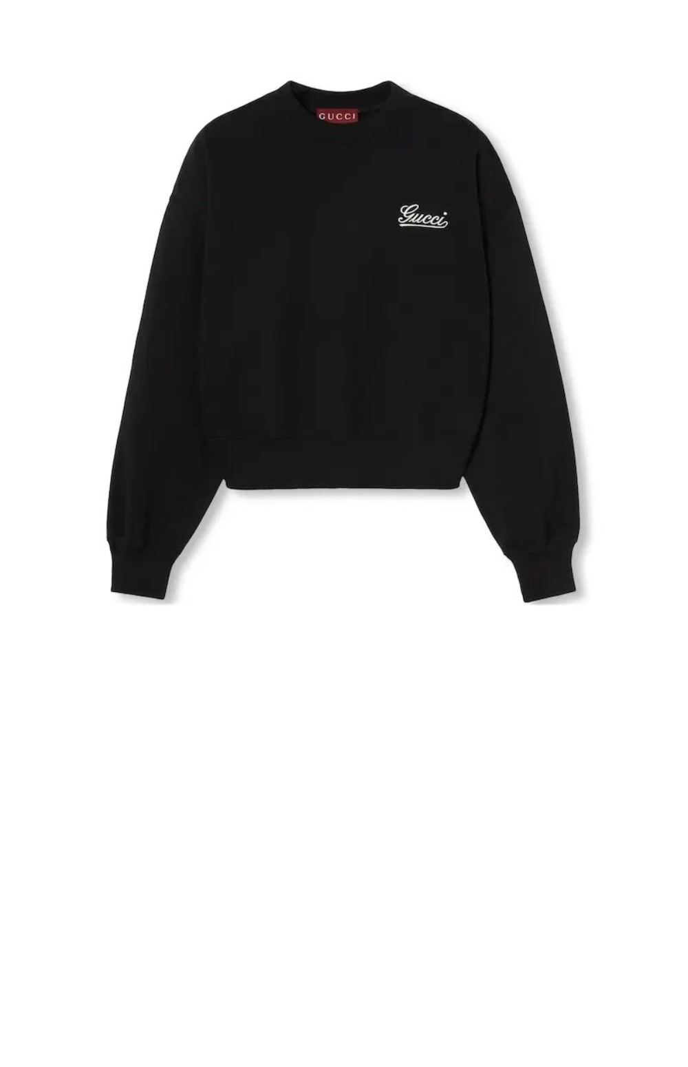 구찌 자수 코튼 저지 스웨트셔츠