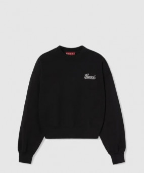 구찌 자수 코튼 저지 스웨트셔츠
