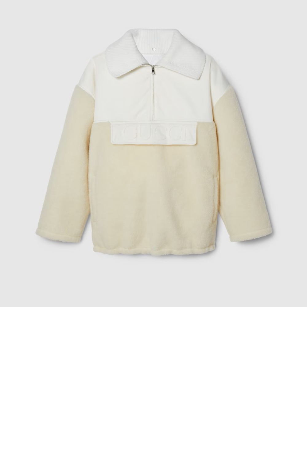 구찌 울 블렌드 플리스 지퍼 재킷