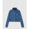 구찌 레이저 디테일의 데님 재킷