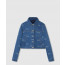 구찌 레이저 디테일의 데님 재킷