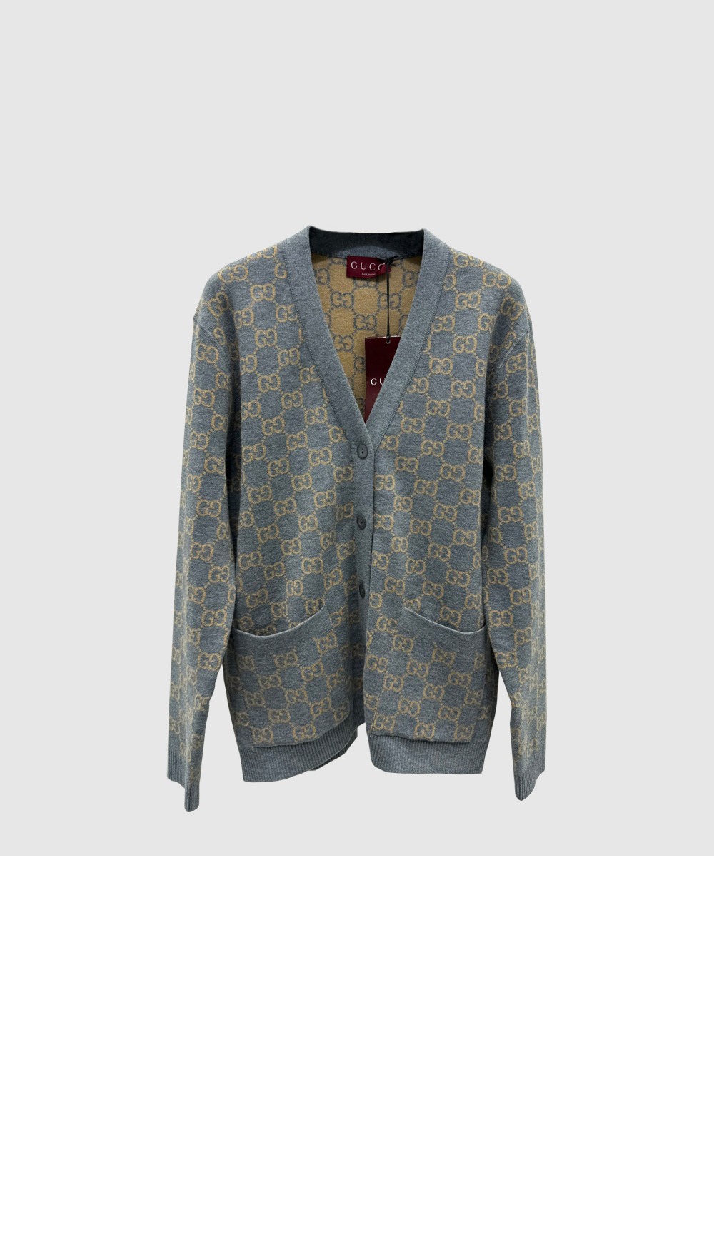구찌 GG 울 자가드 가디건
