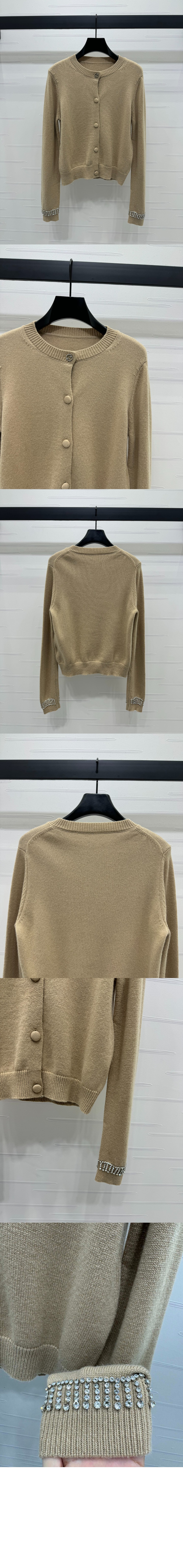 구찌 쥬얼 장식 울 캐시미어 가디건