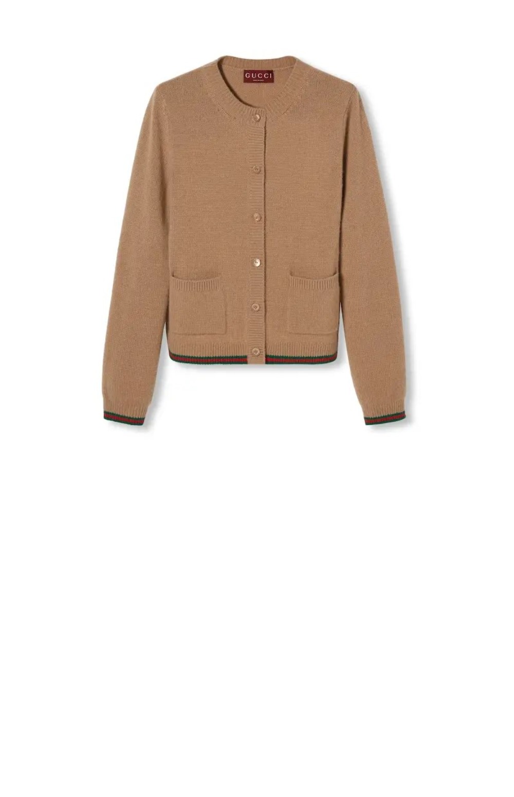 구찌 웹 디테일 캐시미어 가디건