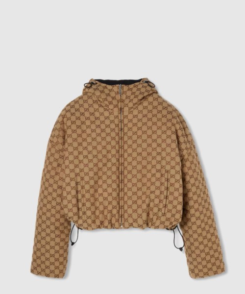 구찌 리버서블 폴리에스테르 봄버 재킷