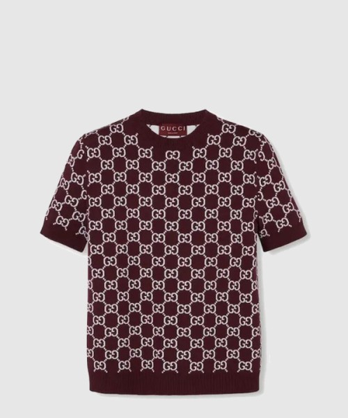 구찌 리버시블 GG 울 자가드 탑