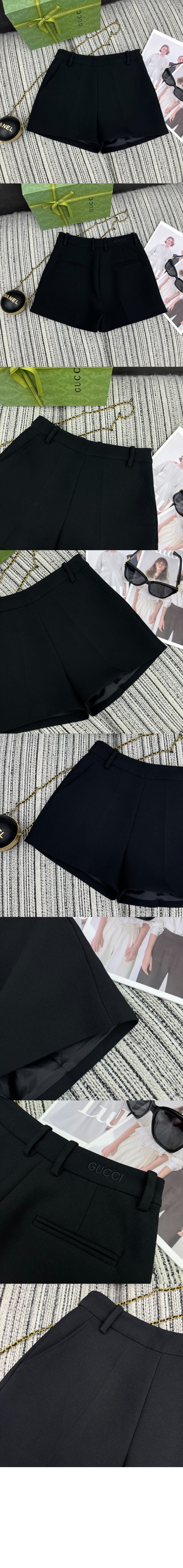 구찌 울 크레이프 쇼츠