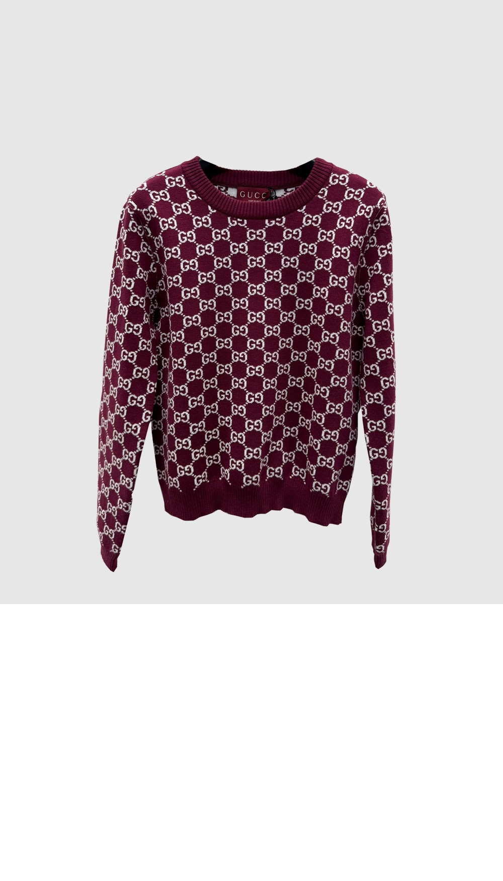 구찌 프린트 니트 톱