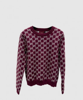 구찌 프린트 니트 톱