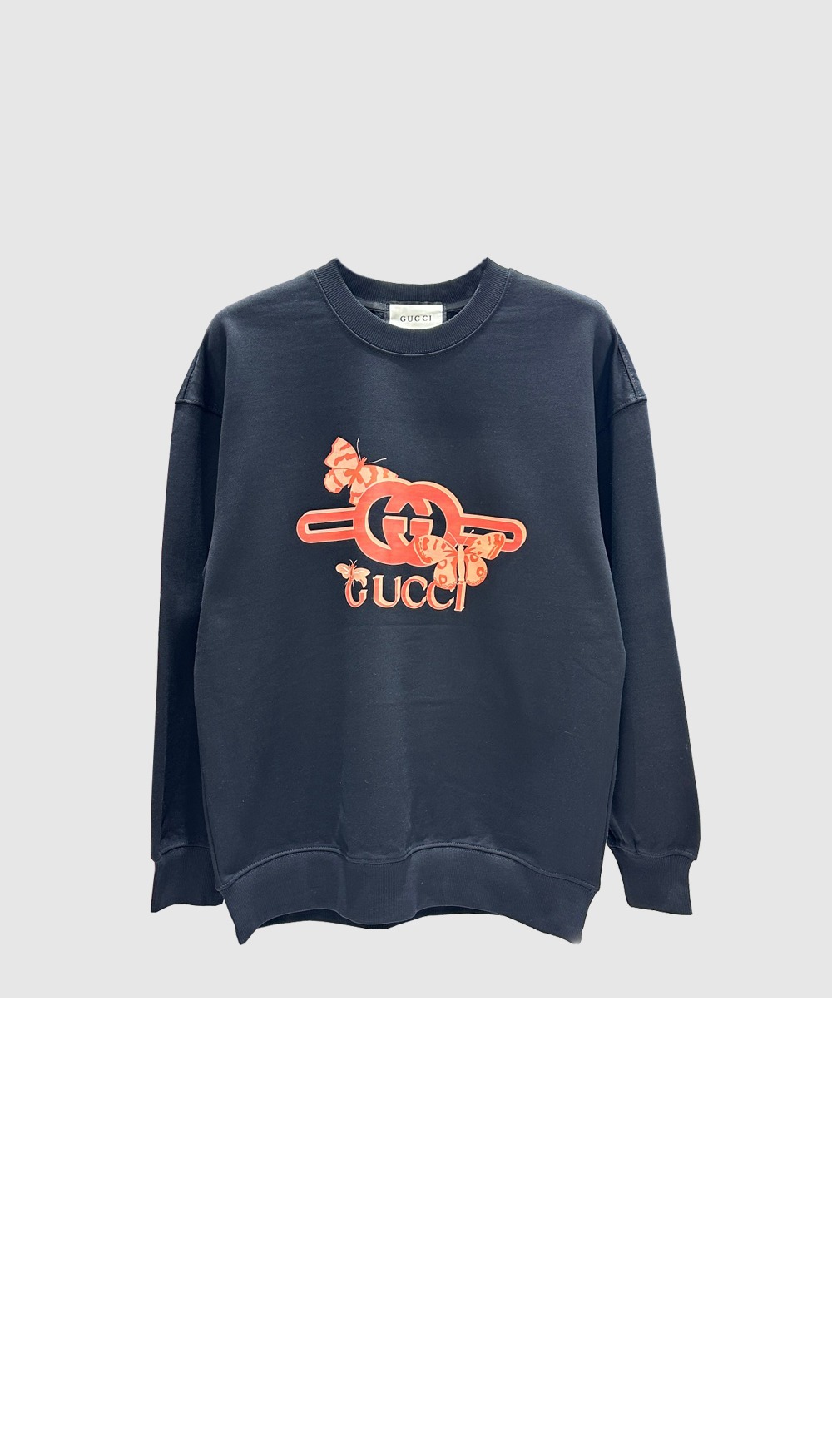 구찌 로고 프린트 면 톱