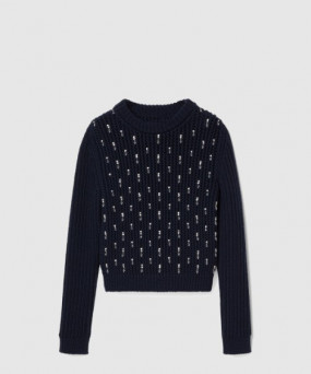 구찌 프린트 니트 톱