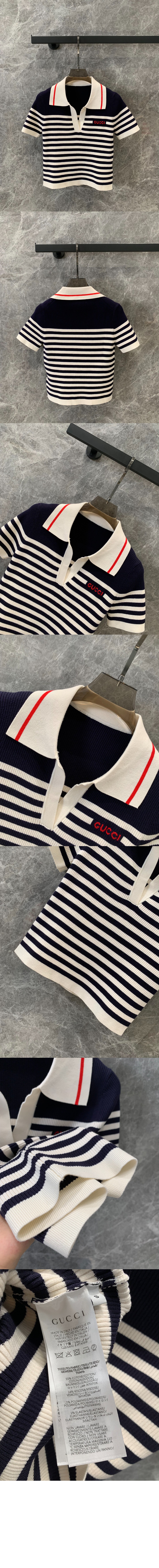 구찌 프린트 니트 톱