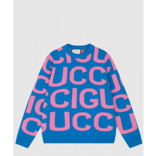 구찌 로고 니트 상의