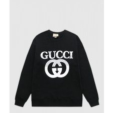 구찌 로고 프린트 면 톱