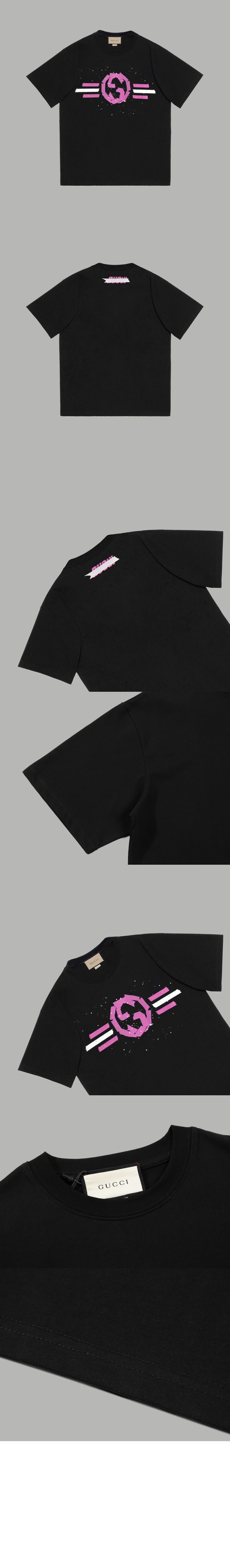 구찌 로고 프린트 반팔