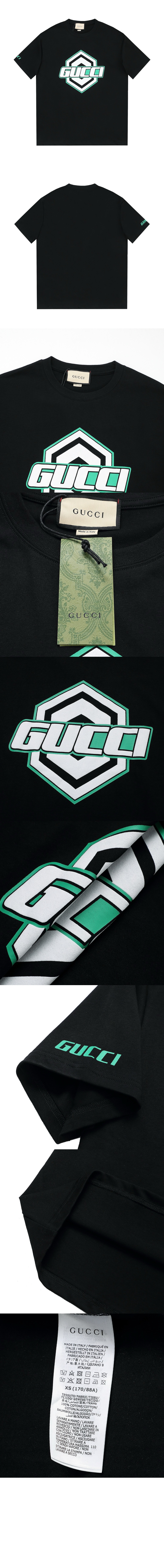 구찌 로고 프린트 반팔