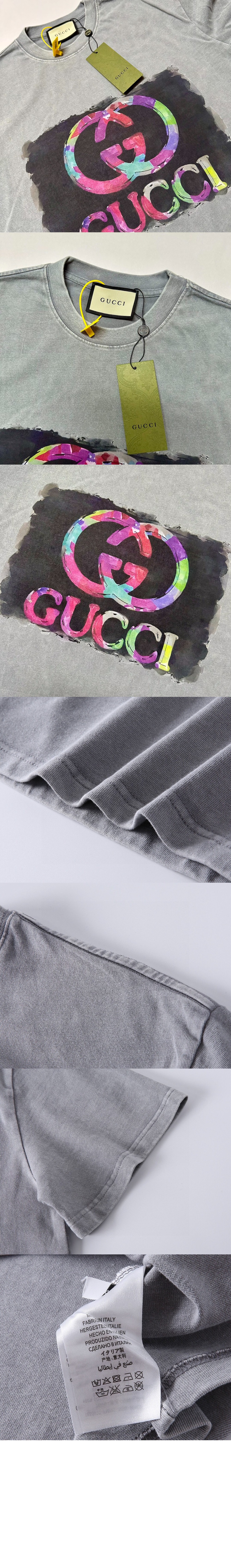 구찌 로고 프린트 반팔