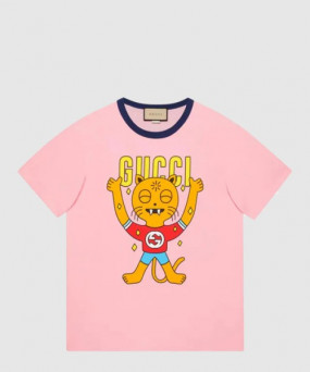 구찌 로고 프린트 반팔