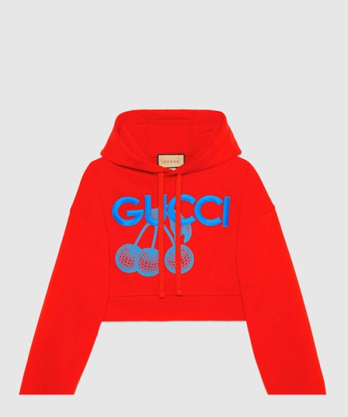 구찌 로고 후드 긴팔