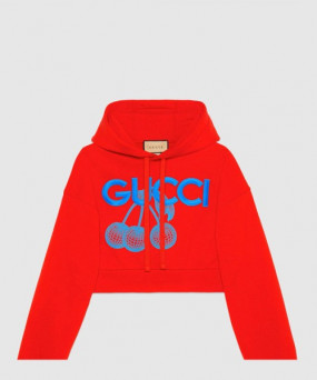 구찌 로고 후드 긴팔