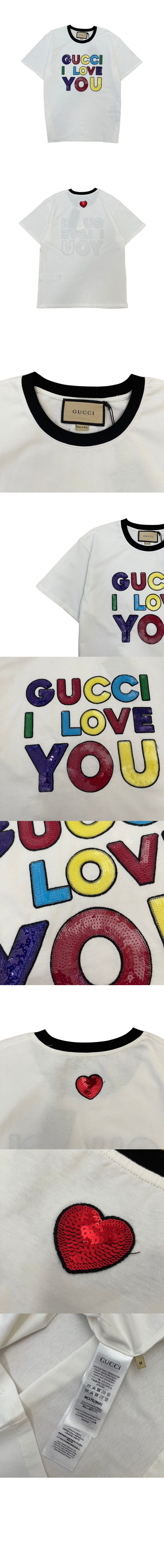 구찌 프린트 면 티셔츠