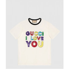 구찌 프린트 면 티셔츠