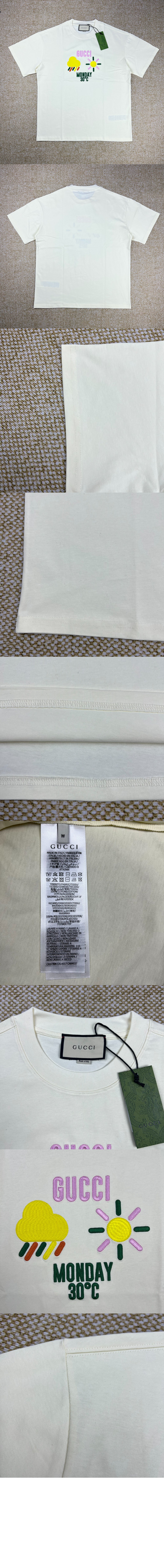 구찌 프린트 면 티셔츠